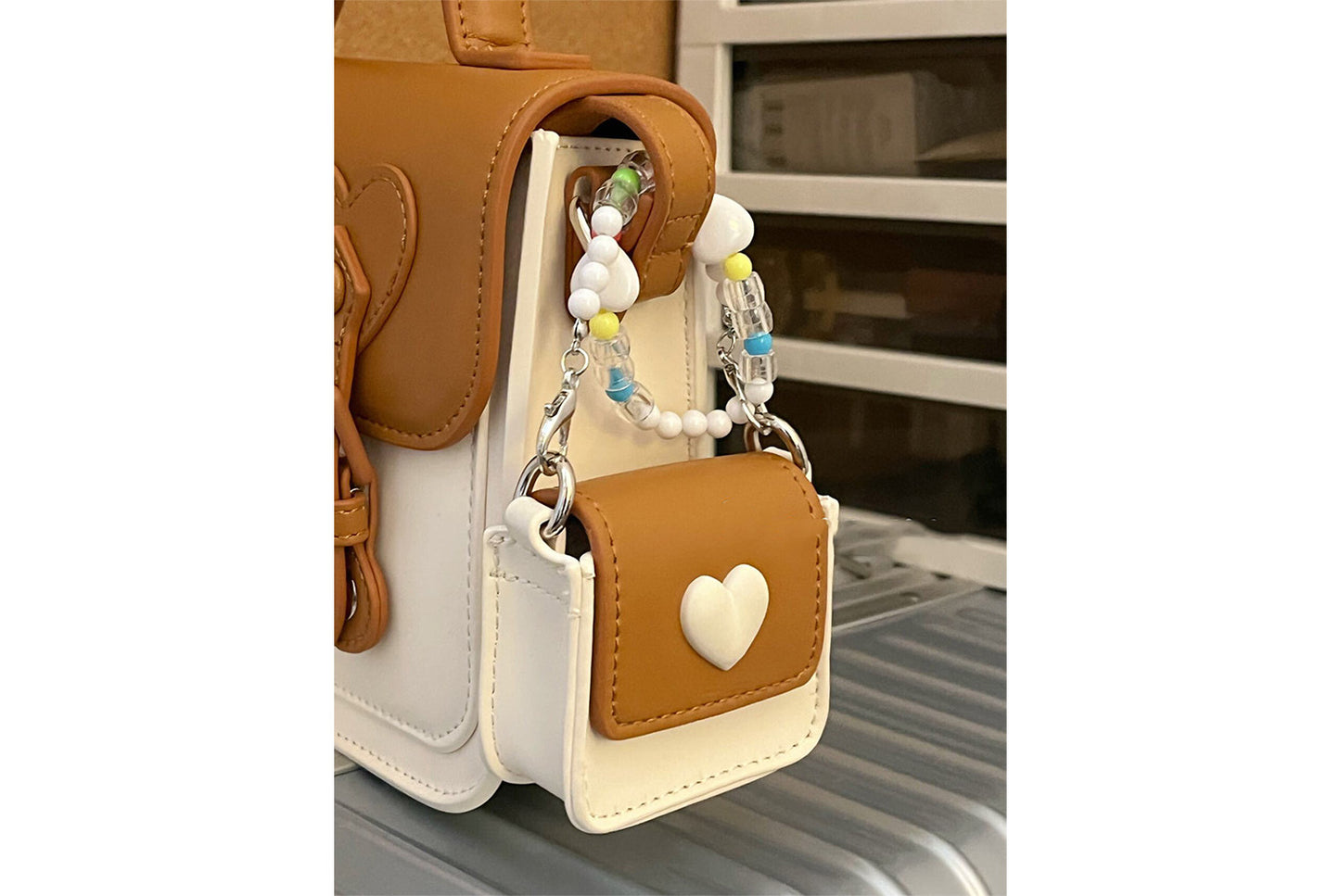 Cute Contrast Cream Cambridge Bag