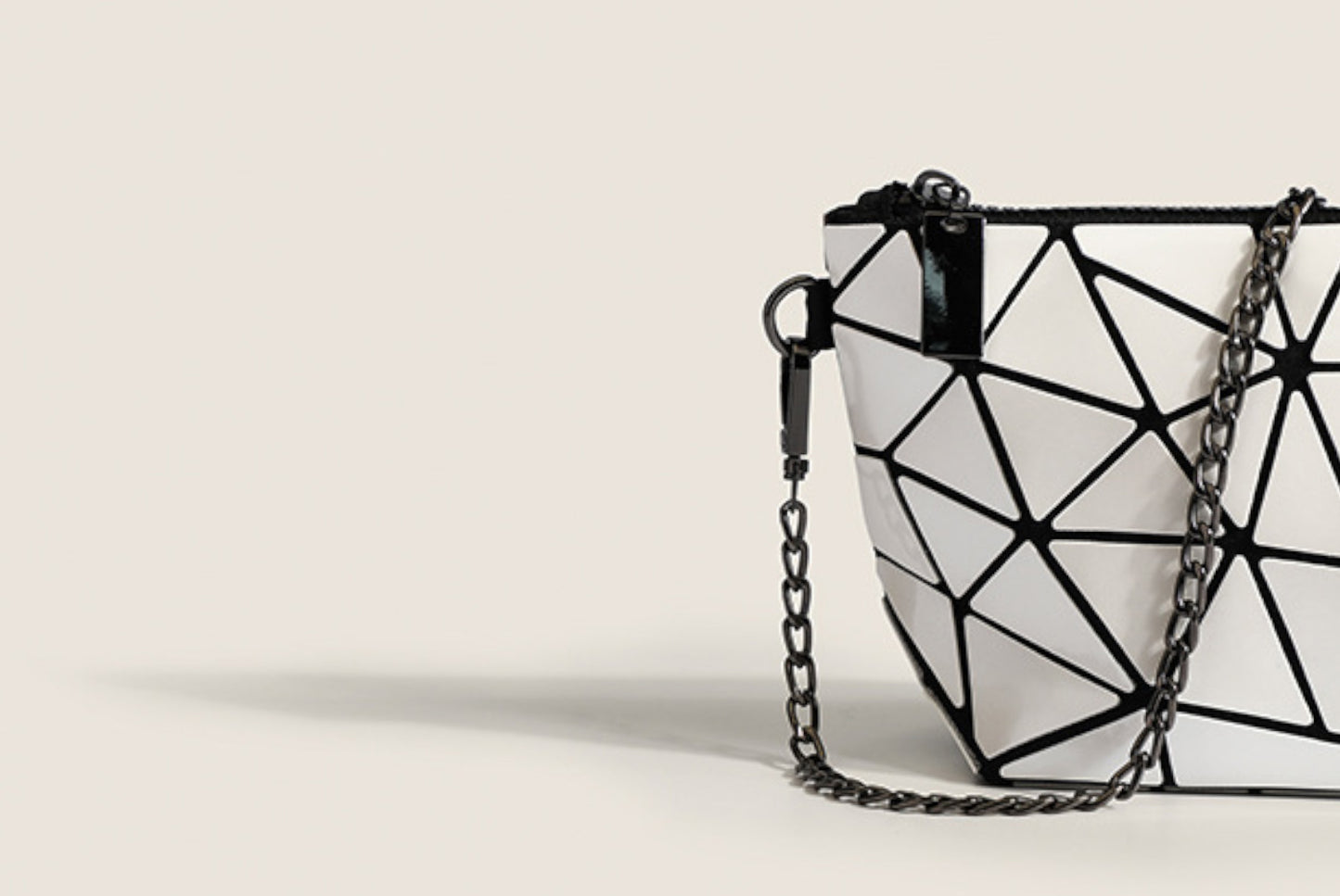Diamond-patterned Luminous Laser Shoulder/Crossbody Bag