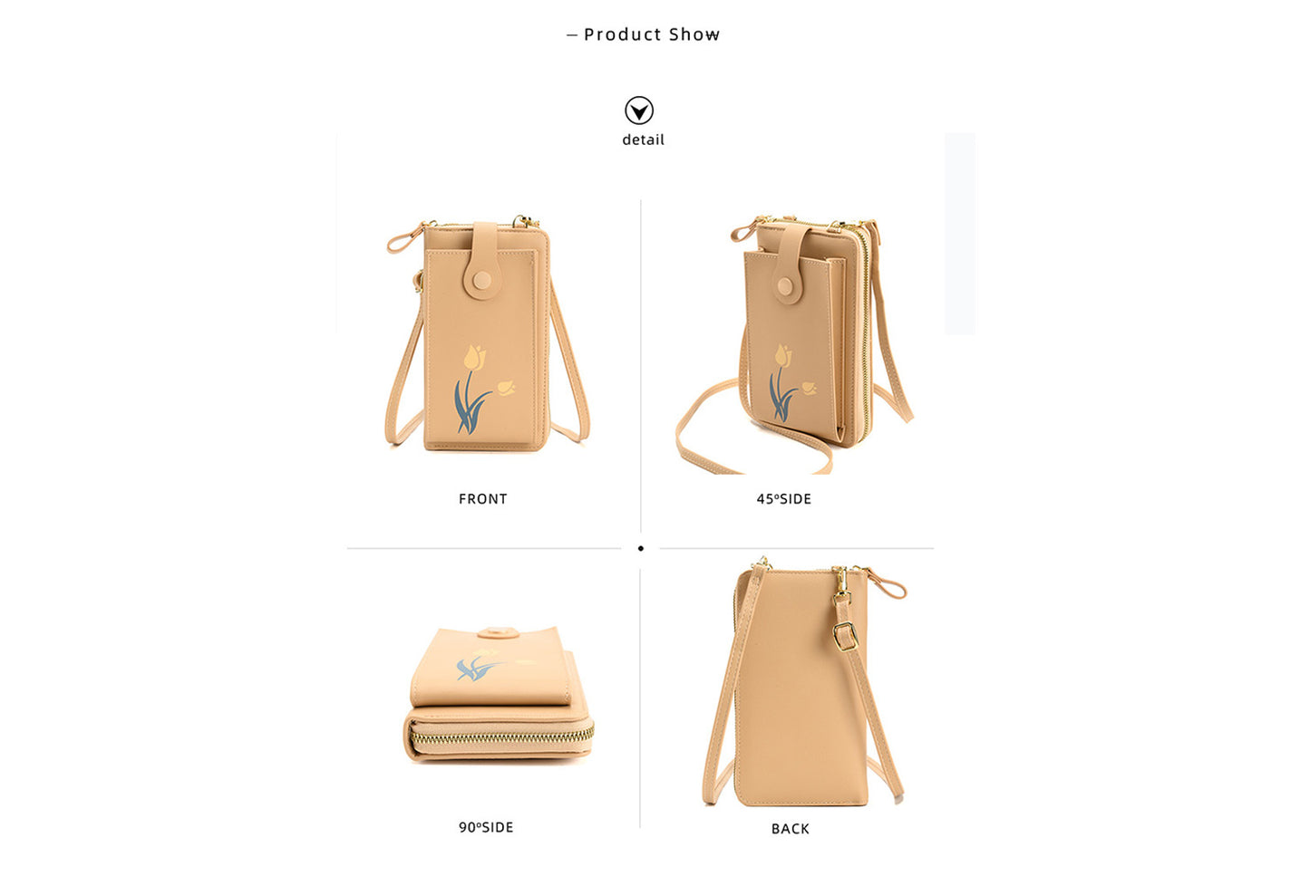 Flower Mini Vertical Phone Bag