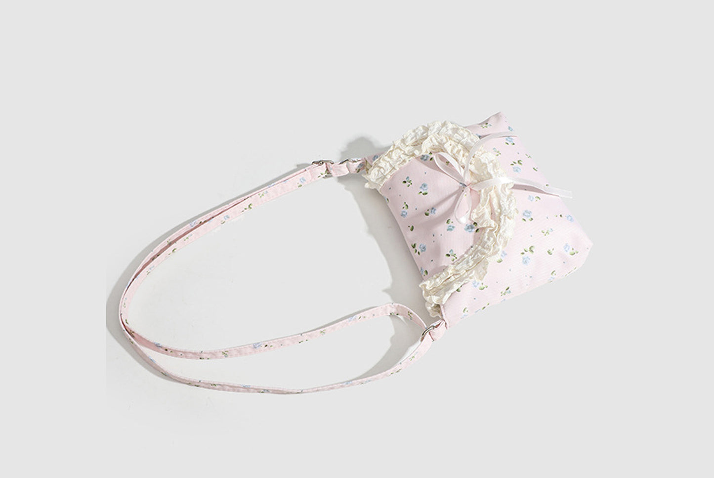 Fresh and elegant floral crossbody bag