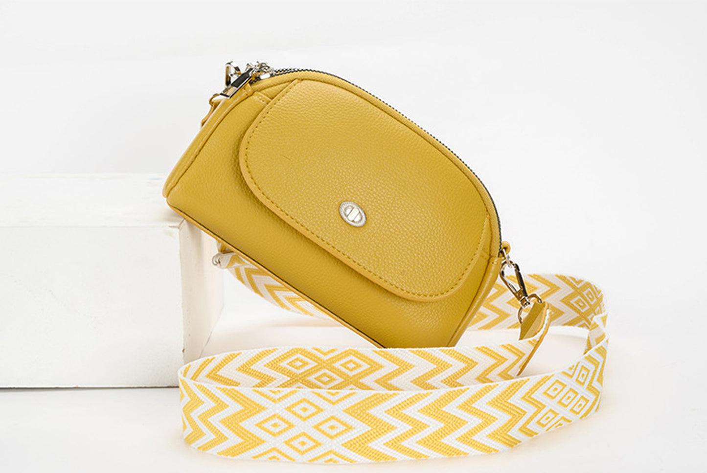Women's Phone Bag with Litchi Texture