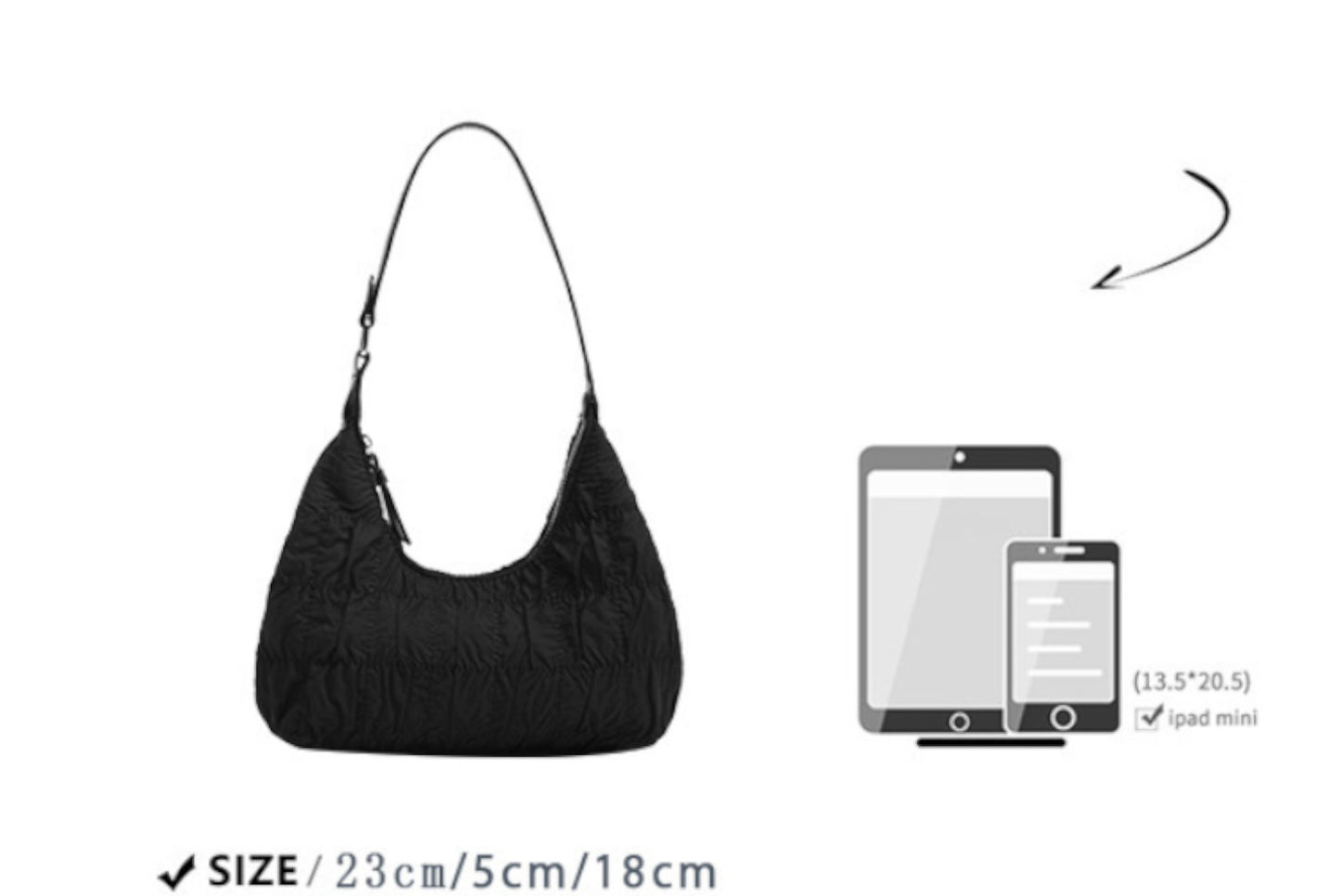 Versatile and Stylish Dumpling-Shaped Shoulder Bag