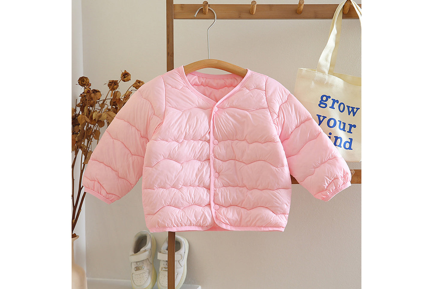 Lightweight Down-Filled Cotton Jacket for Boys and Girls