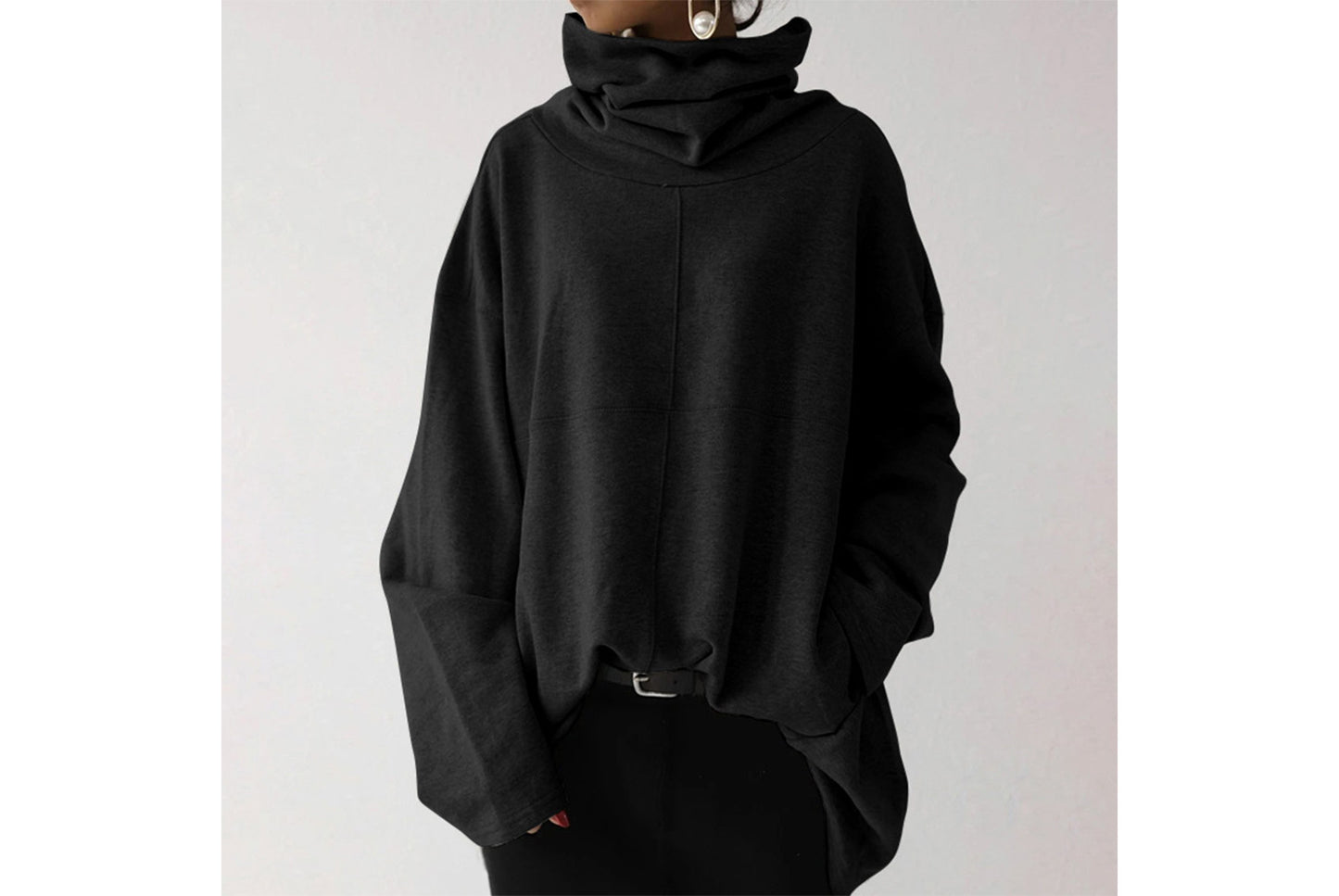 Women's Autumn/Winter High-Neck Pullover Sweatshirt