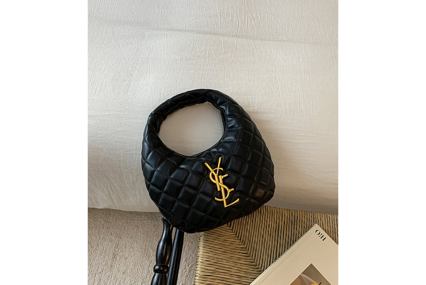 Retro Suede Crescent Bag