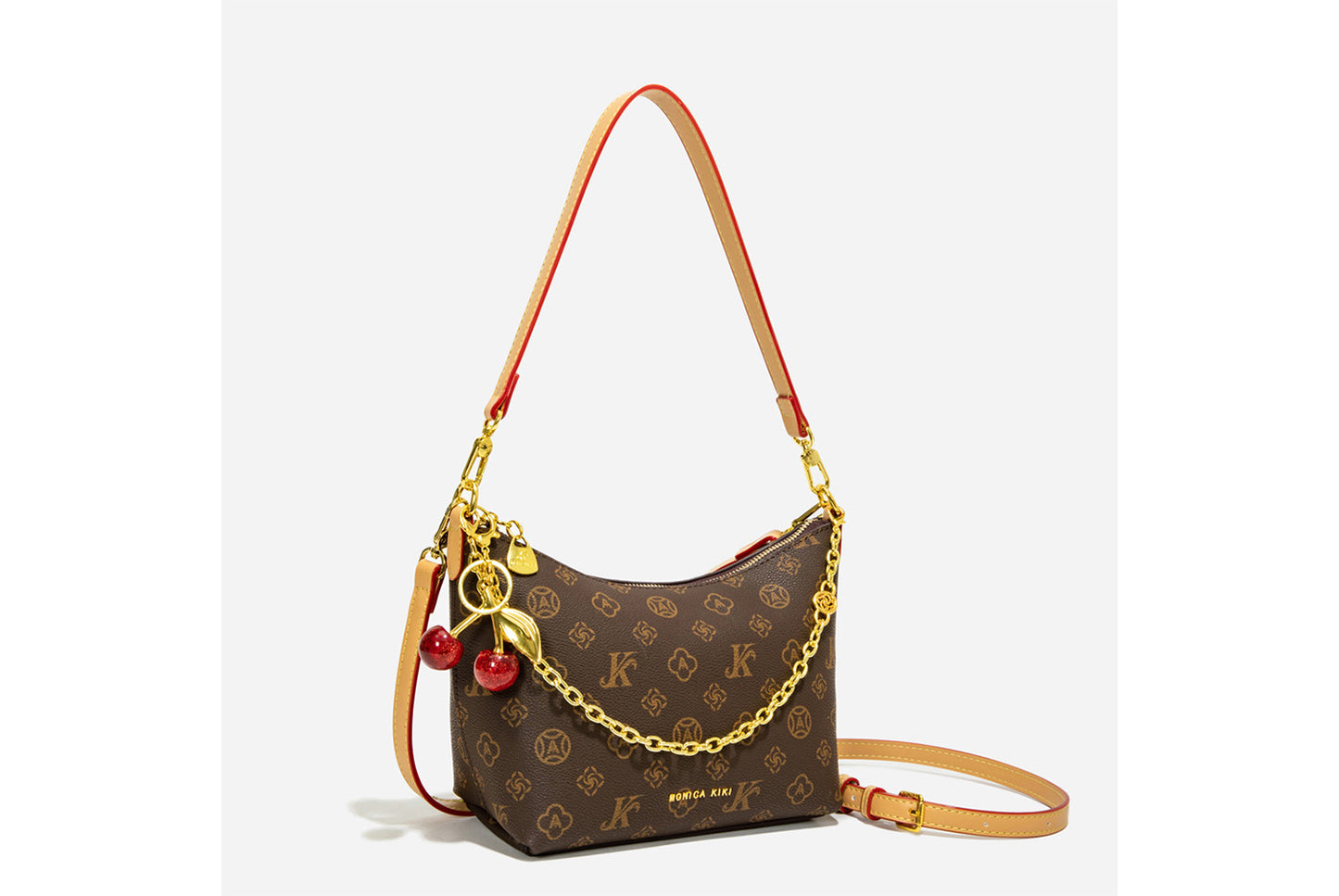 **Chain Monogram Canvas Shoulder/Underarm Tote Bag**