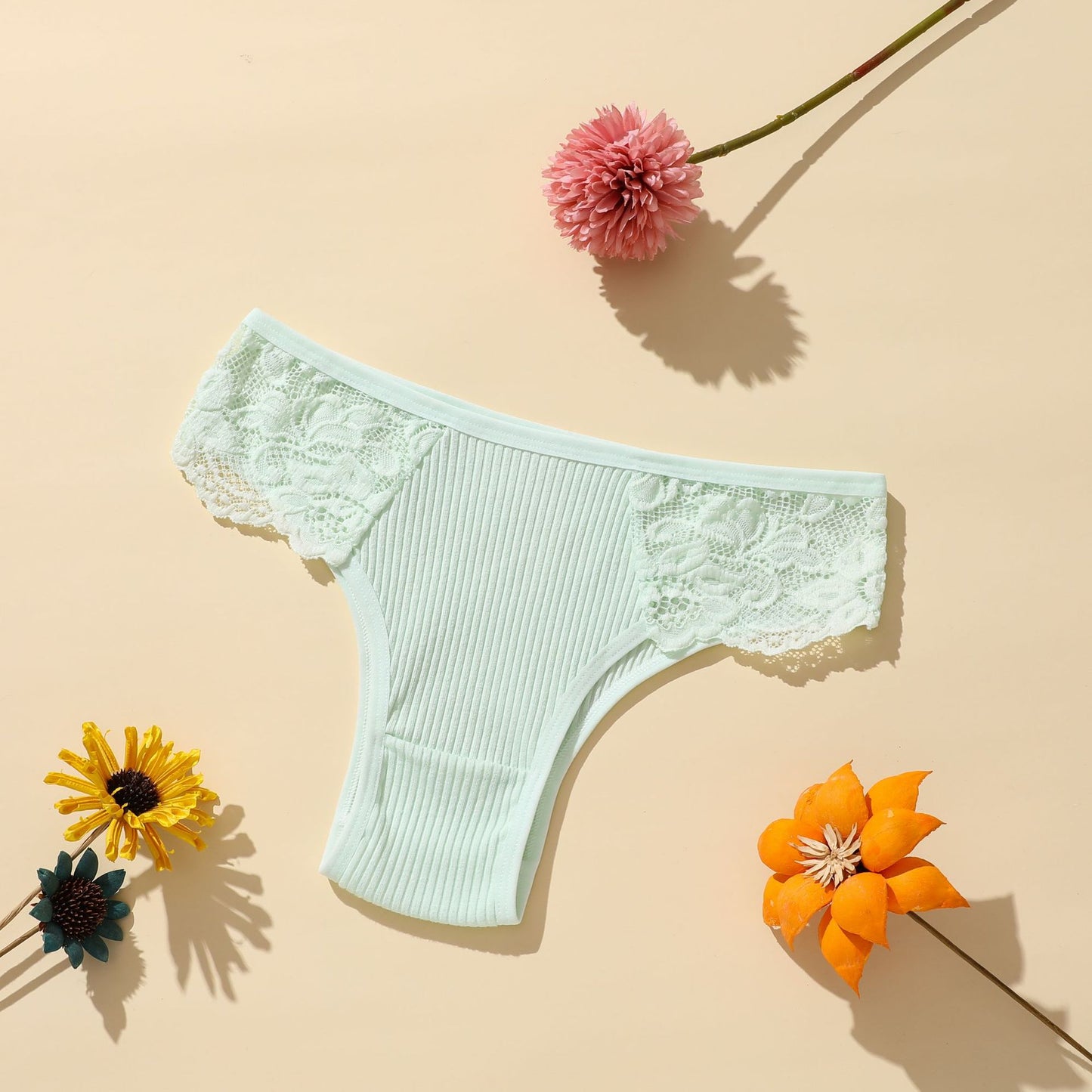 Pure cotton lace women's briefs 8-piece set