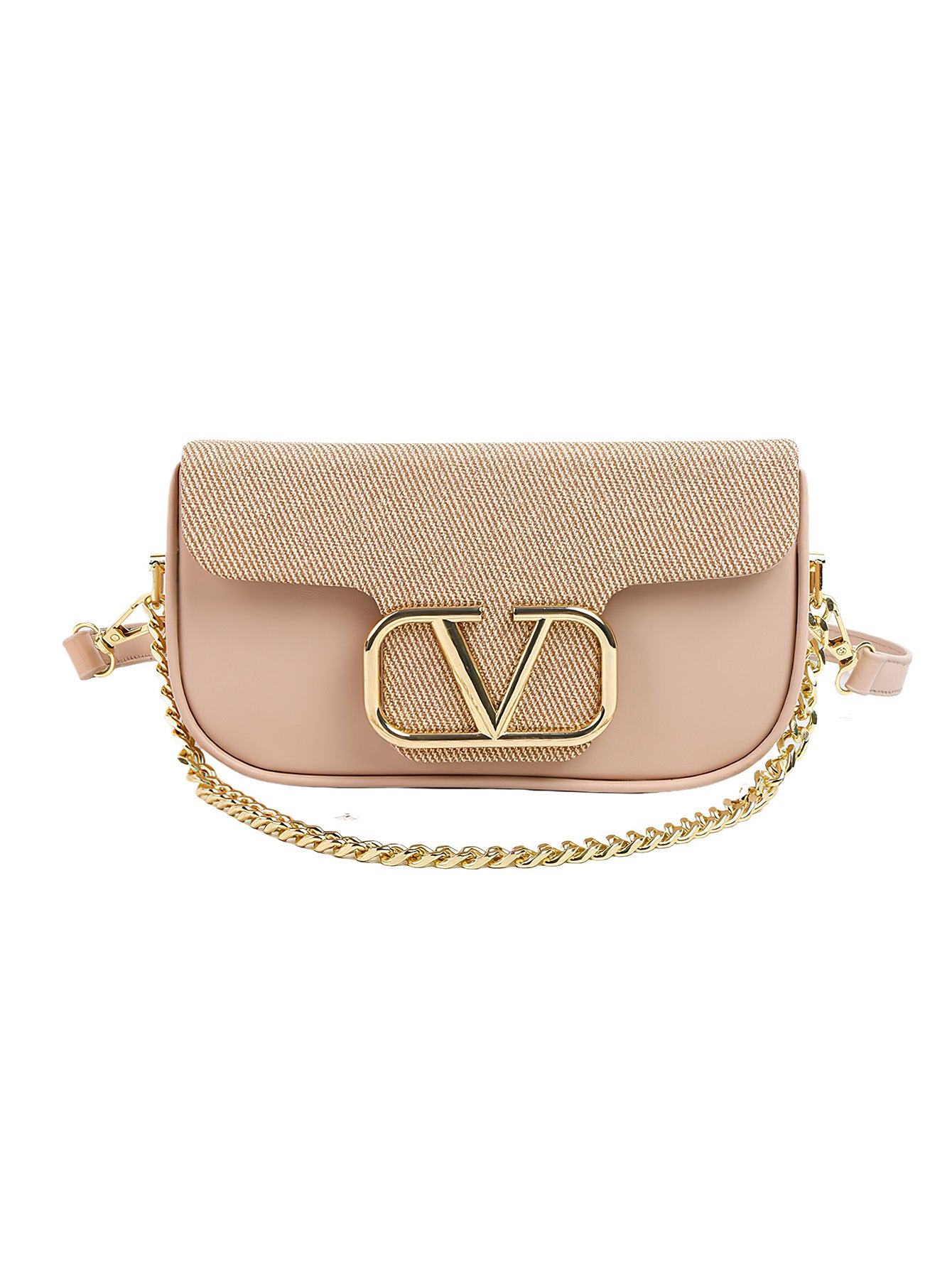 Chic Chain-Accent Color-Block Mini Bag - 7 Colours