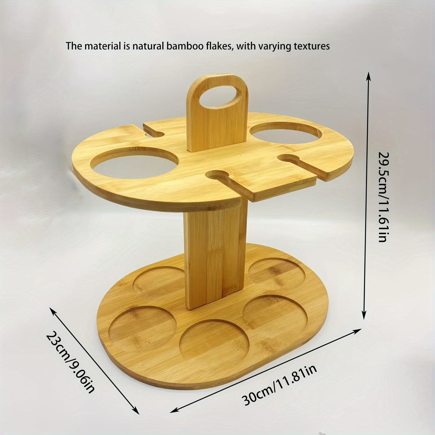 # Bamboo Hanging Wine Glass Rack