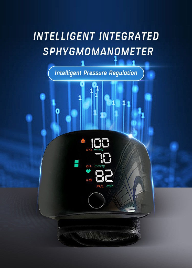 Wrist-Style Rechargeable Blood Pressure Monitor with Voice Announcement