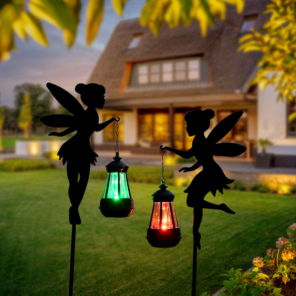 # Iron Silhouette Solar Fairy Ground Lamp