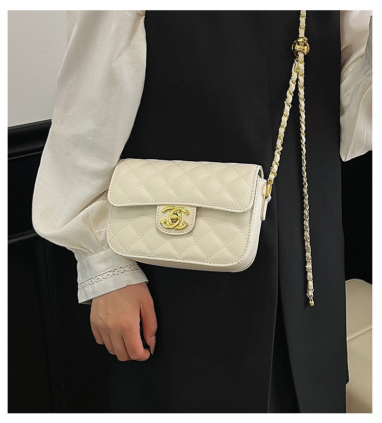 Quilted Chain Bag with Small Gold Balls