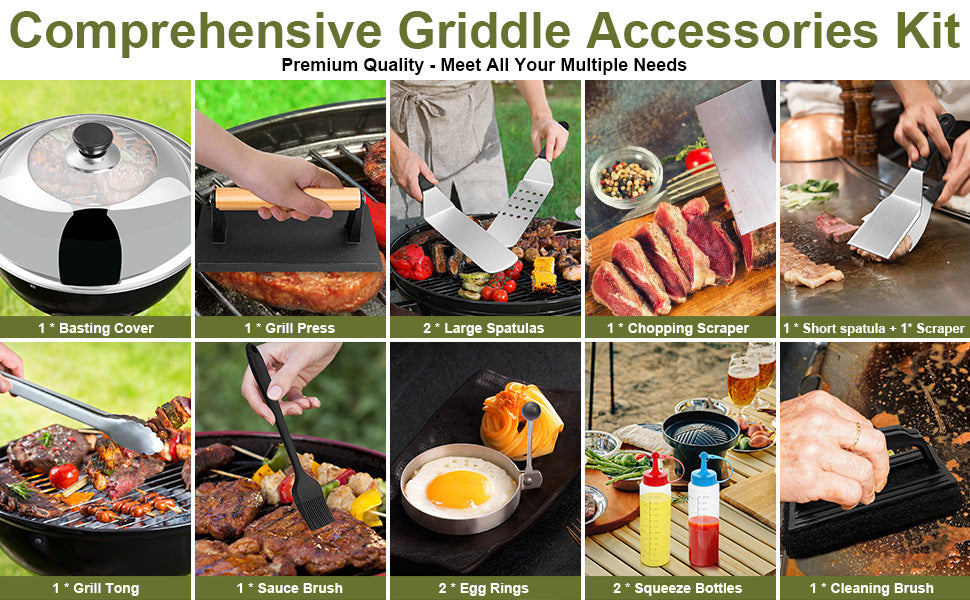 # 16-Piece Stainless Steel Outdoor BBQ Tool Set