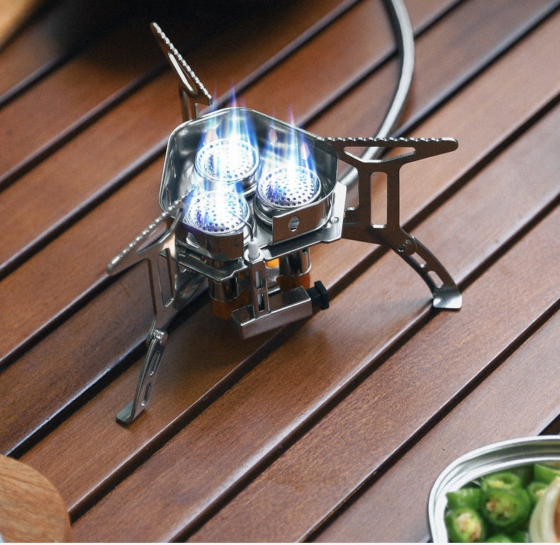 # Three-Core Windproof Portable Camping Stove