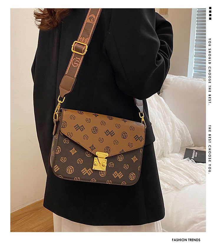 Retro small square bag hand-held shoulder bag