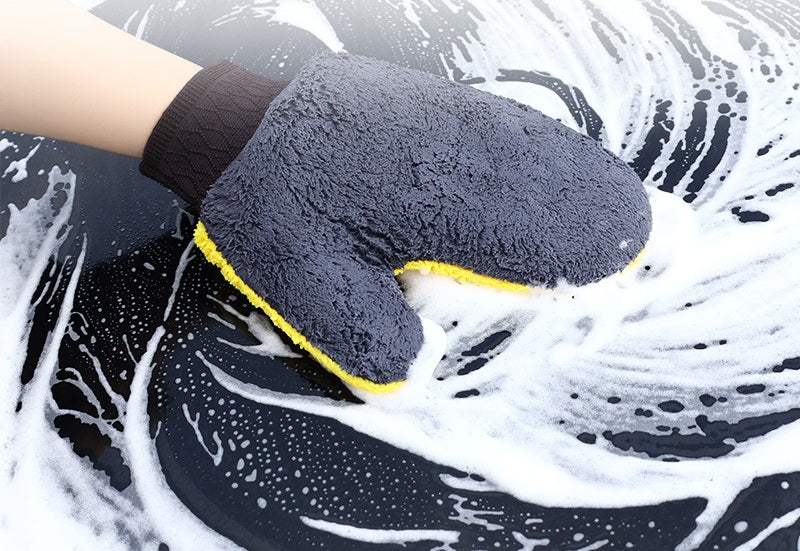 Car Wash Gloves with Coral Fleece