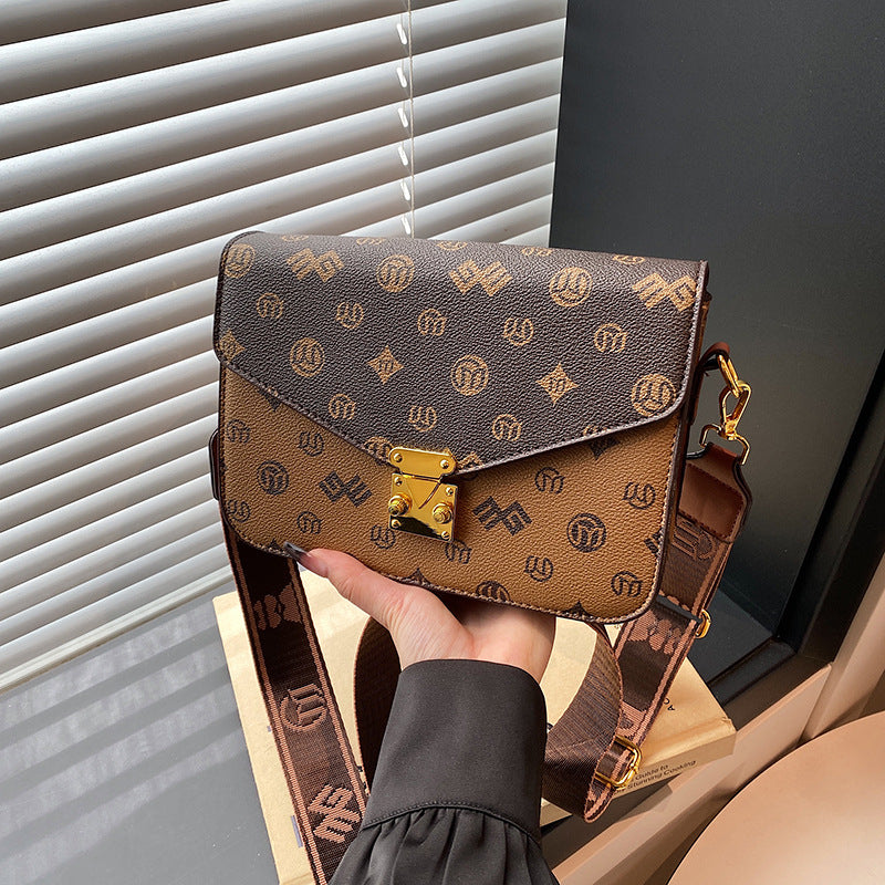 Retro small square bag hand-held shoulder bag