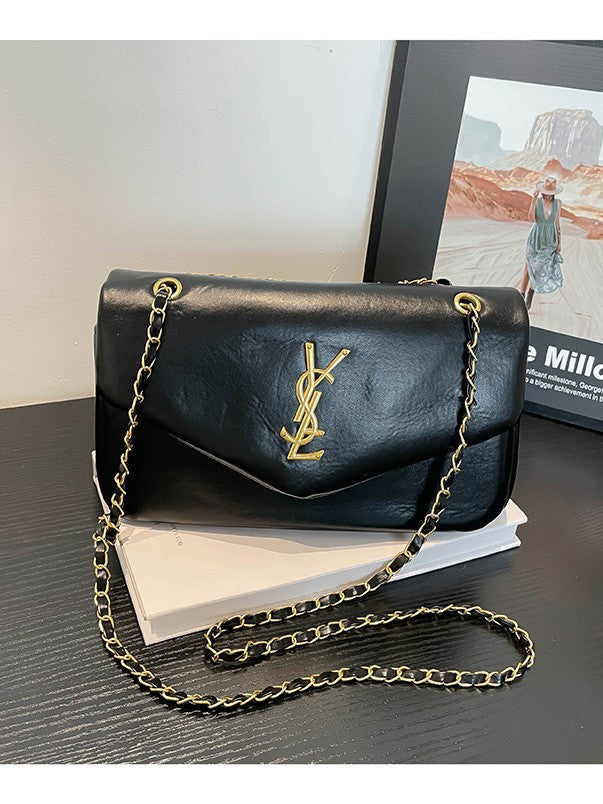 # Lambskin Textured Cloud Shoulder/Crossbody Bag