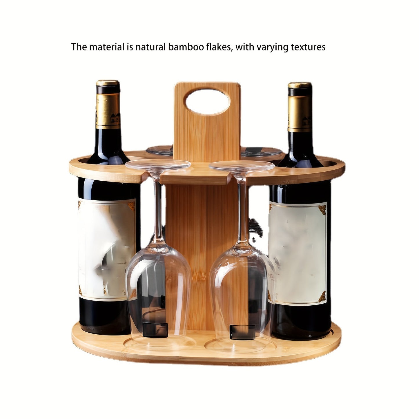# Bamboo Hanging Wine Glass Rack