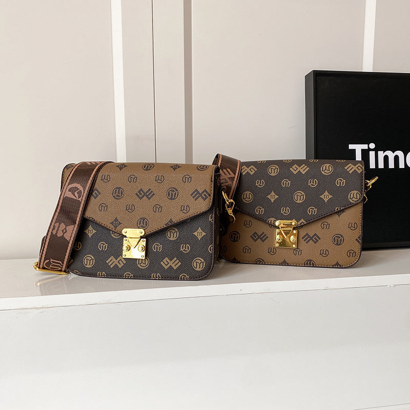 Retro small square bag hand-held shoulder bag
