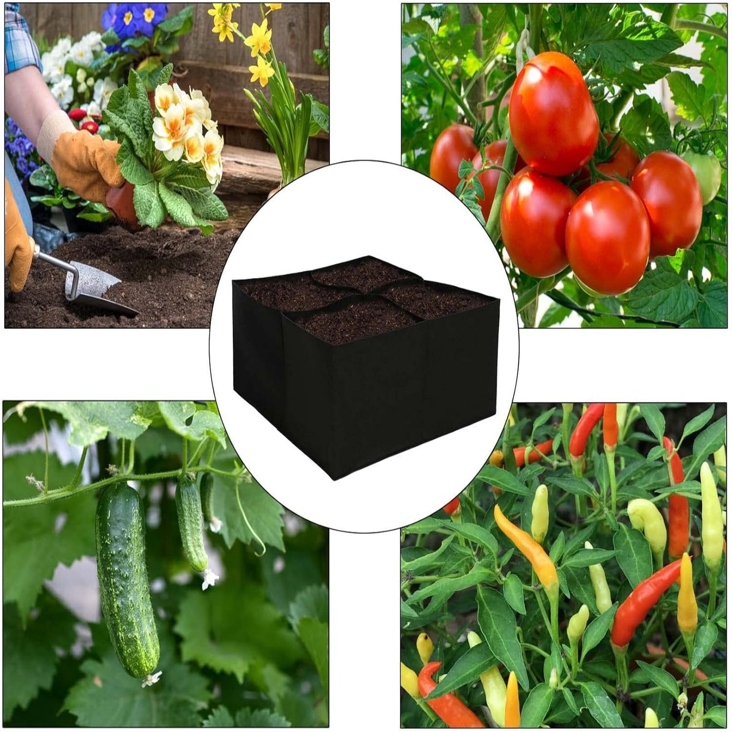 Felt Multi-Compartment Planting Bag