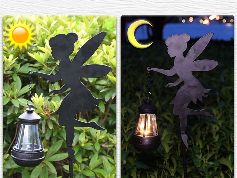 # Iron Silhouette Solar Fairy Ground Lamp