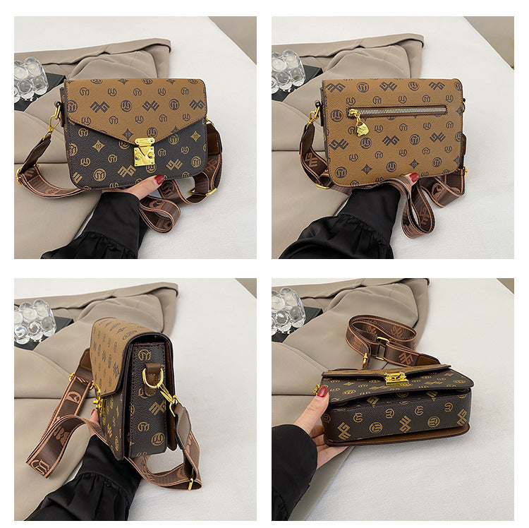 Retro small square bag hand-held shoulder bag