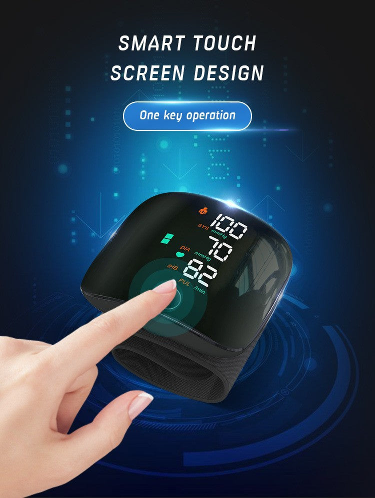 Wrist-Style Rechargeable Blood Pressure Monitor with Voice Announcement