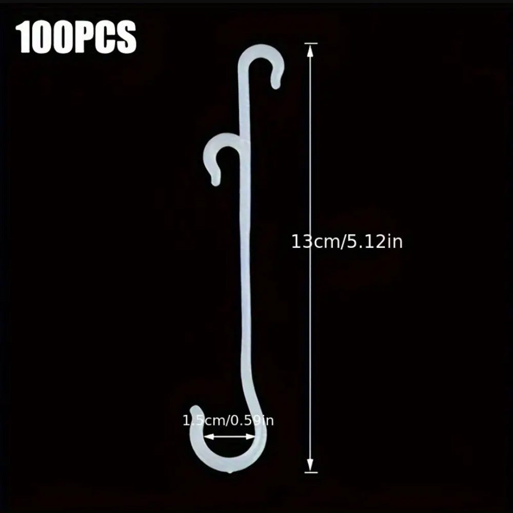 # J-shaped Plastic Climbing Plant Hooks 100PCS