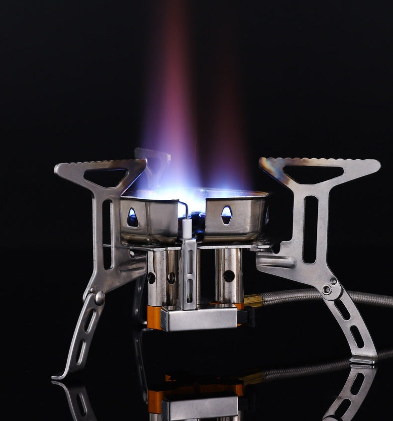 # Three-Core Windproof Portable Camping Stove