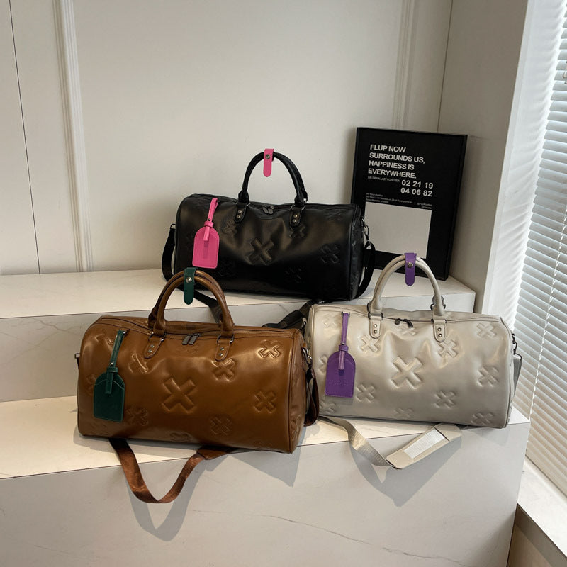 Stylish Large-Capacity PU Travel Handbag