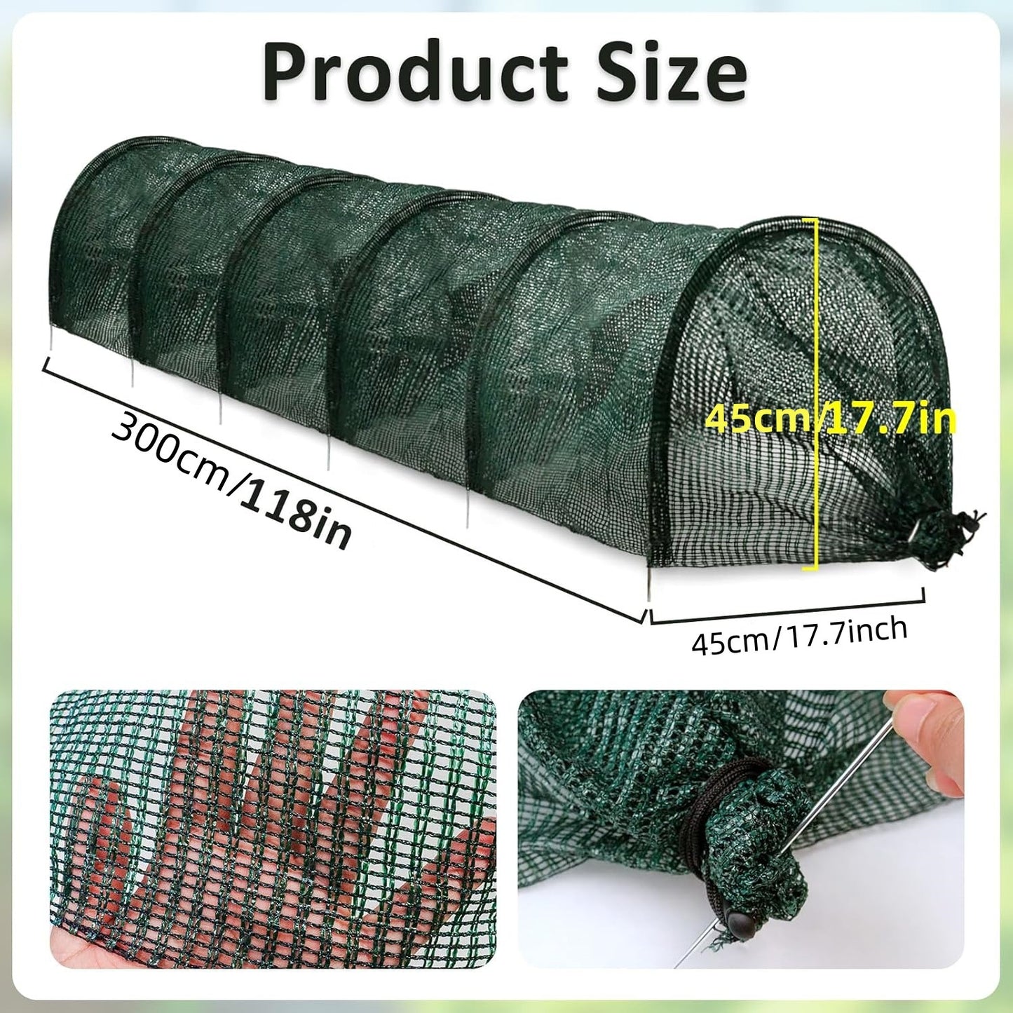Portable Garden Tunnel Greenhouse Cover
