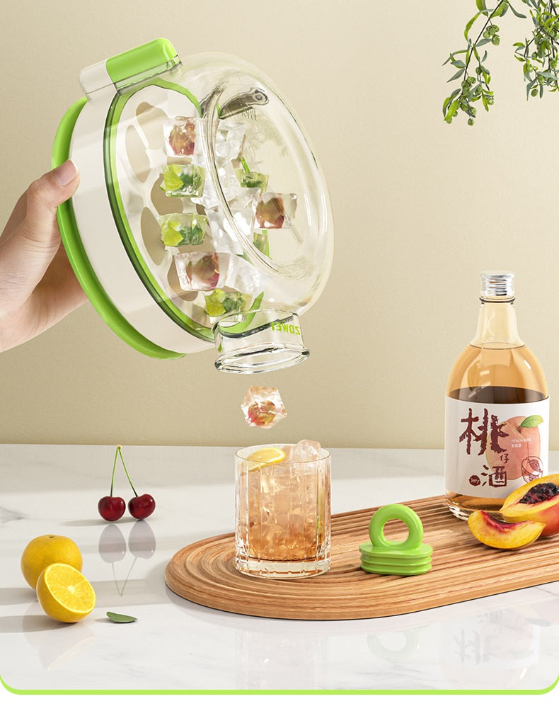 # Multi-functional Ice Jar with Press-to-Remove Ice and Straw