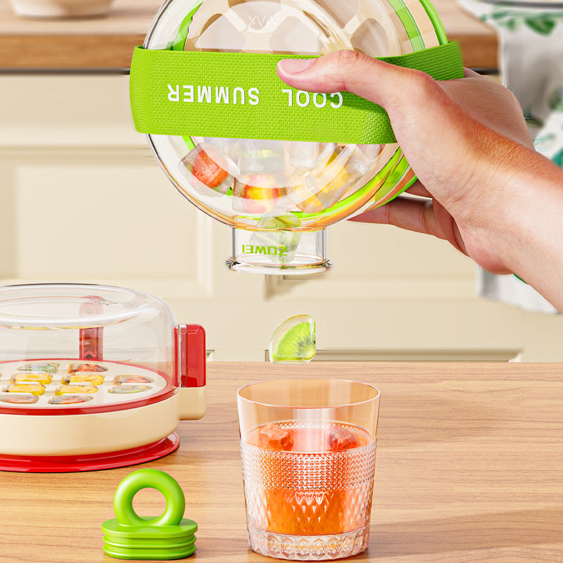 # Multi-functional Ice Jar with Press-to-Remove Ice and Straw