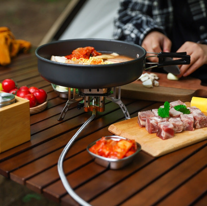 # Three-Core Windproof Portable Camping Stove