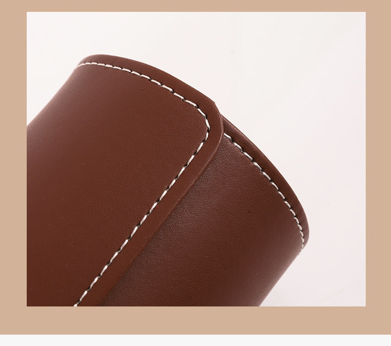 # Leather Cylindrical Watch Storage Box