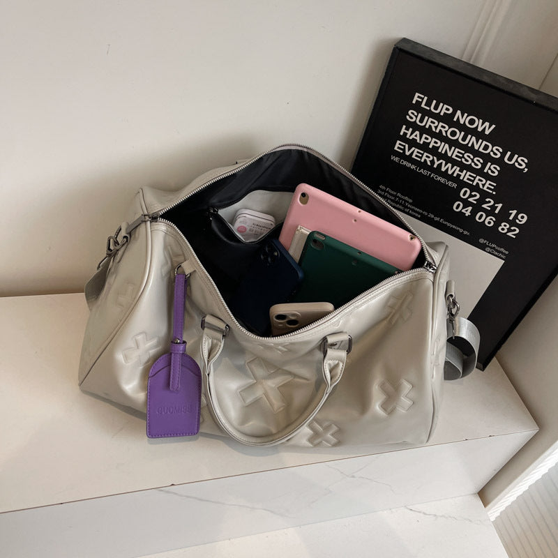 Stylish Large-Capacity PU Travel Handbag
