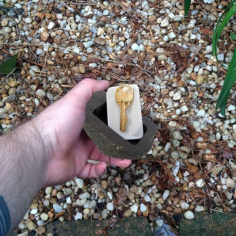 # Simulated Stone Hidden Key Storage Box
