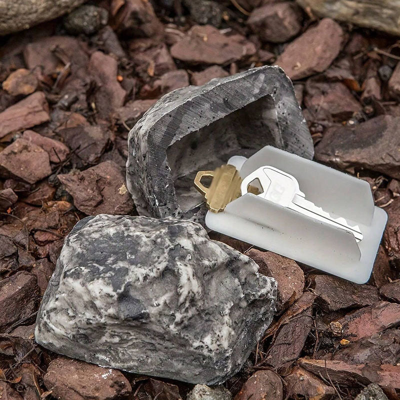 # Simulated Stone Hidden Key Storage Box