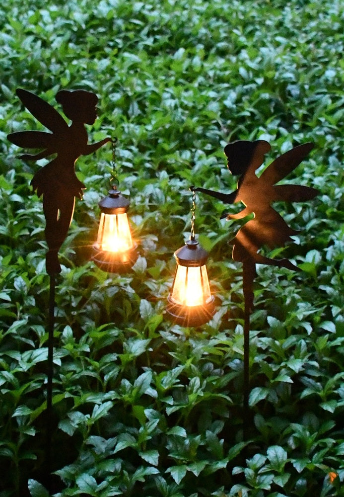 # Iron Silhouette Solar Fairy Ground Lamp