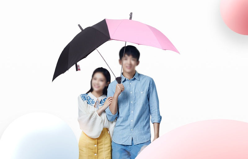 # Extra Large Reinforced Long-Handled Couple Umbrella
