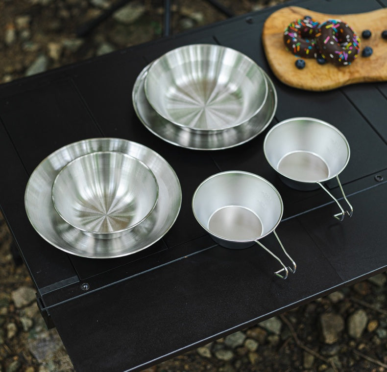 # Outdoor 304 Stainless Steel Six-Piece Dinnerware Set
