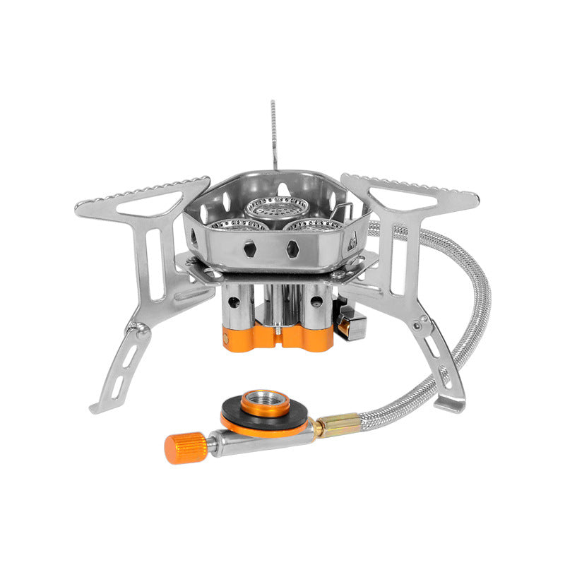 # Three-Core Windproof Portable Camping Stove