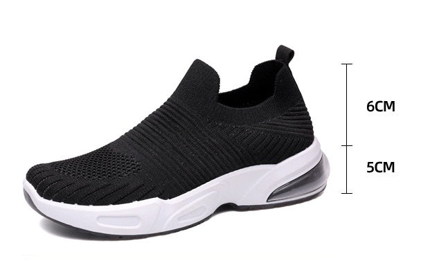 Women's Slip-on Casual Shoes with Flyknit Mesh Upper