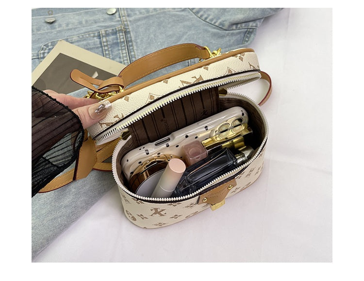Retro Print Box Bag
