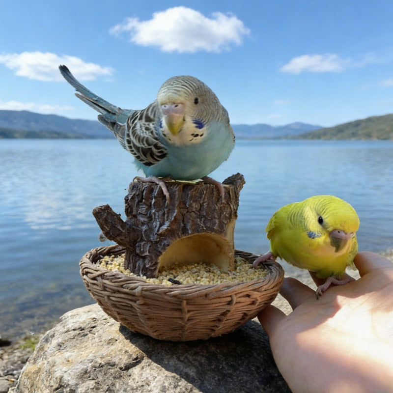 # Creative Outdoor Hanging Tree Stump Bird Feeder