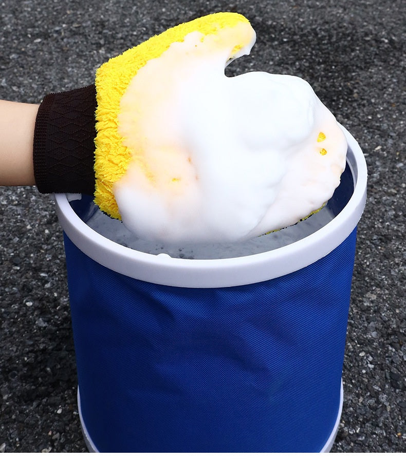 Car Wash Gloves with Coral Fleece