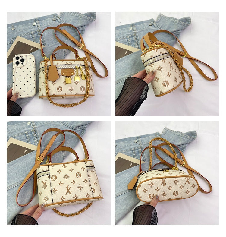 Retro Print Box Bag