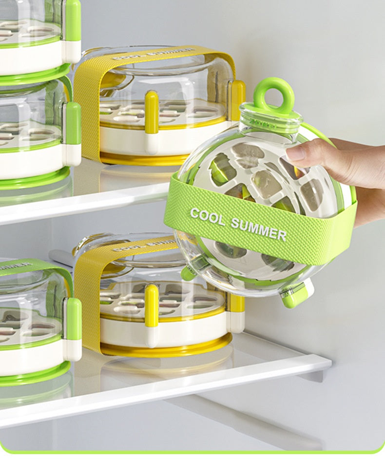 # Multi-functional Ice Jar with Press-to-Remove Ice and Straw