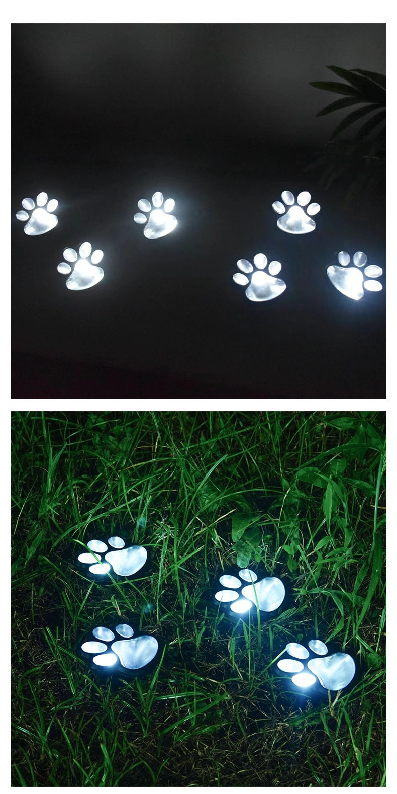 Solar-Powered Cat Paw Lamp